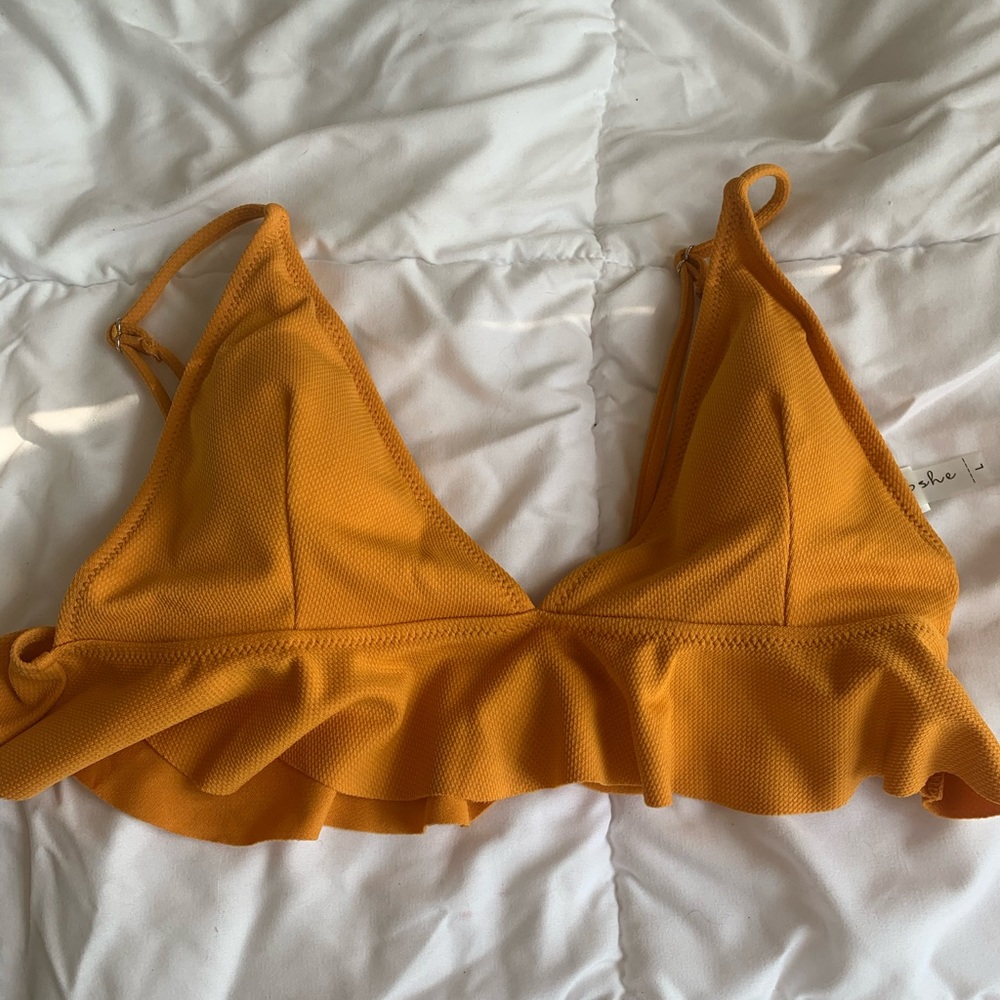 Marigold yellow bikini top size large
